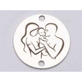 E0618 GS Link din argint Familie cu bebe 16.5mm 0.33