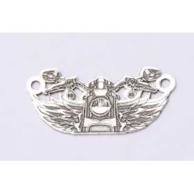 E0650-G-Link argint Motocicleta Flacari 22*10mm 0.5grosime 1 buc