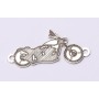 E0651-G-Link argint Motocicleta Chopper 25.50*11.50mm 0.5grosime