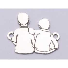 E0670-N-Link argint 925 doi baieti 18*15mm 0.5mm-1buc