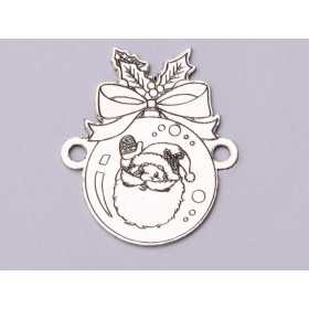 E0691-G-Link argint 925 Mos Craciun 15x16mm 0.5mm grosime