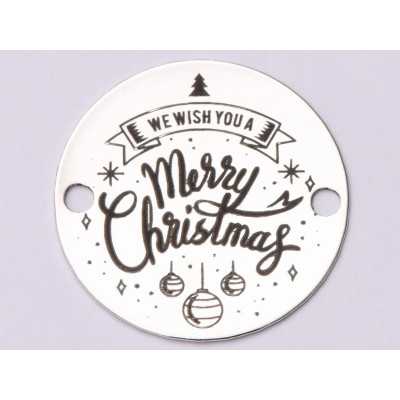 E0698-G-Link banut argint 925 Merry Christmas - 1 buc