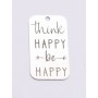 E0734-G-Tag argint 925 28*15mm Think happy be happy 1 buc