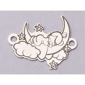 E0758-G-Link argint 925 17*14mm 0.4mm grosime 1 buc