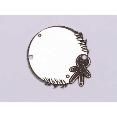 E0762-G-Link argint 925 pentru gravura Gingerbread Boy 16.5mm 0.4mm