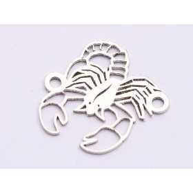 E0771-N-Link argint 925 zodia Scorpion 15*15mm 0.6mm grosime