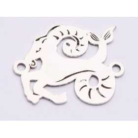 E0773-N-Link argint 925 zodia Capricorn 19*16mm 0.6mm grosime