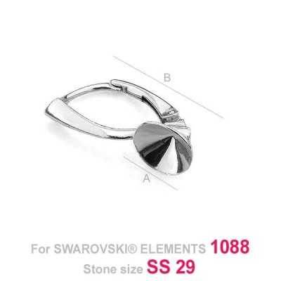 G0350-Leverback Swarovski Xirius Xilion Chaton 1088 SS29 6mm
