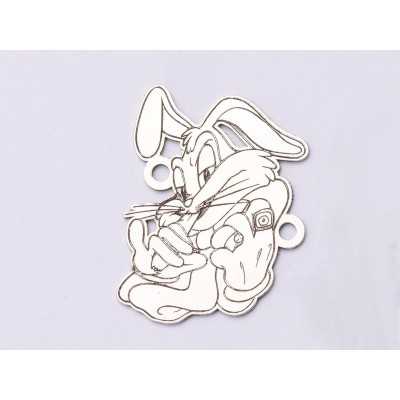 E0804-G-Link argint 925 Bugs Bunny Gangster -1 buc