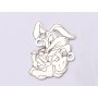 E0804-G-Link argint 925 Bugs Bunny Gangster -1 buc