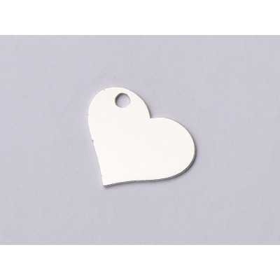 E0828-N Charm inima argint 925 12*10mm 0.5mm grosime