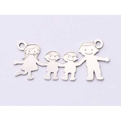 E0607-G-Link familie (parinti si doi baieti) -28x13x0.6 mm-1 buc