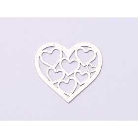E0842-N-Link argint 925 Inima 16*14.5MM 0.33MM grosime