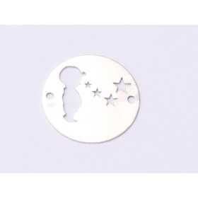 E0850-N-Banut decupat cu baietel si stelute 1 buc