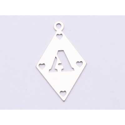 E0854-N-Pandant Argint 925 Romb decupat 21.5x13.5mm, 0.5 mm
