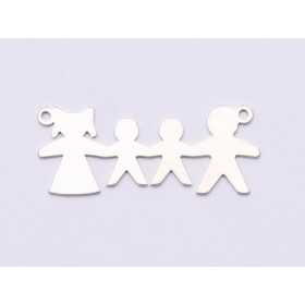 E0856-N-Pandant argint 925 Familie 27x16mm, 0.50mm