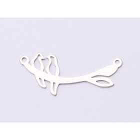 E0868-N-Link argint 925 Pasari pe creanga 30*13mm 0.6mm grosime