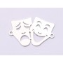 E0870 -N-Link Argint 925 Masti teatrale - model 2 15x23mm, 0.50mm