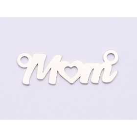 E0876 -N-Pandant Argint 925 Decupaj Mom Simplu 25x8.5 mm, 0.60mm