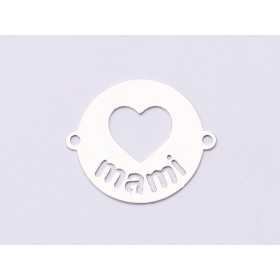 E0883-N-Link Argint 925 Mami&Inimioara 19x16.5 mm, 0.3mm