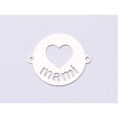 E0883-N-Link Argint 925 Mami&Inimioara 19x16.5 mm, 0.3mm