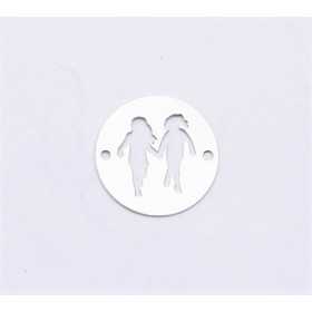 E0886-N-Link banut 16.5mm 0.33mm decupat cu 2 fetite 1 buc