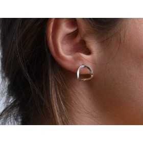 F0055-N-Tija cercei argint 925 Cerc curbat 16mm 0.4mm 1buc