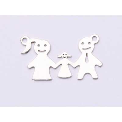 E0894-N-Pandant argint 925 Familie model 1 -22.5x13mm, 0.50mm