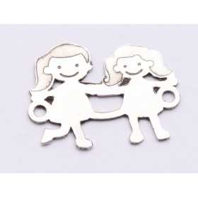 E0895-G-Link argint 925 doua fetite 13*17mm 0.6mm