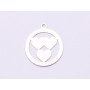 E0922-N-Pandant Glob cu inimioare 19x17mm, 0.33mm