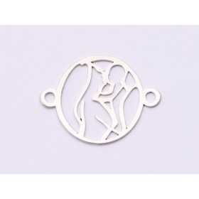 E0934-N-Link Argint 925 Mama&Copil Filigranat 16.5x21.5mm 0.50