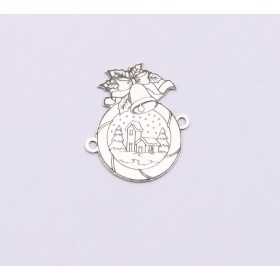 E0939-G-Link argint 925 peisaj de iarna 19.5x17.5mm 0.4mm 1buc