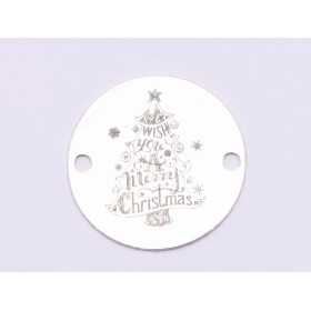 E0988-GS-Link Argint Merry Christmas 16.5mm 0.33m