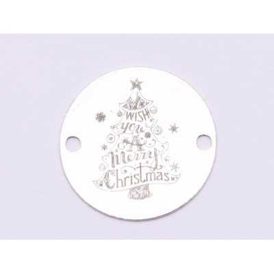 E0988-GS-Link Argint Merry Christmas 16.5mm 0.33m