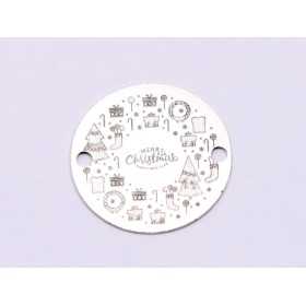 E0989-GS-Link Argint Merry Christmas - 1 buc