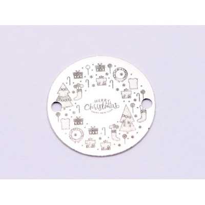 E0989-GS-Link Argint Merry Christmas - 1 buc