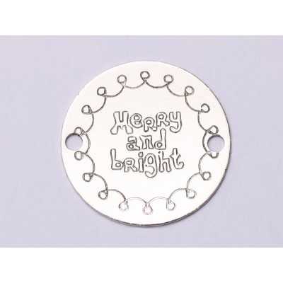 E0993-GS-Link Argint Merry and Bright 16.5mm 0.33mm
