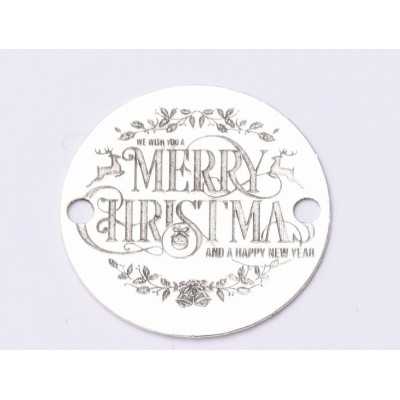 E0998-GS-Link Argint Merry Christmas (text) 1 buc