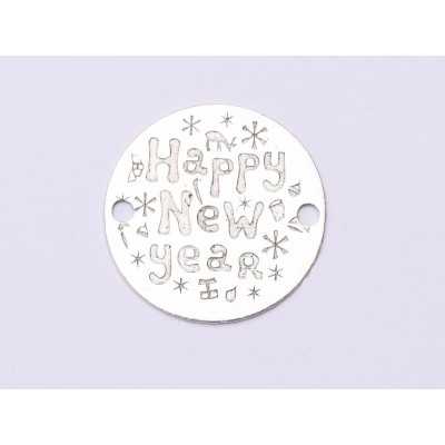 E1001-GS-Link Argint Happy New Year - 1buc