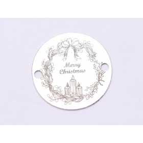 E1003-GS-Link Argint Merry Christmas Coronita - 1 buc