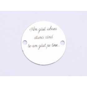 E1019-GS-Link argint 925 Am gasit iubirea 16.5mm 0.33mm 1buc