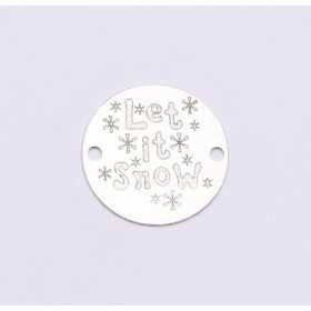 E1025-GS-Link Argint Let it Snow 16.5mm 0.33mm