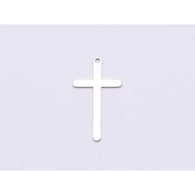 Pandantiv cruce subțire din argint 925, model minimalist 26x15mm E1026-N