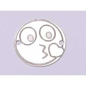 0001-GS-Link Argint 925 Emoji Kiss 16.5mm 0.33 mm 1 buc