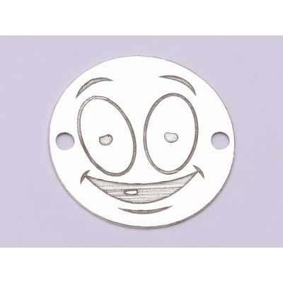 E1042-GS-Link Argint 925 Emoji Smile 16.5mm 0.33 mm 1 buc