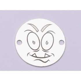 E1046-GS-Link Argint 925 Emoji diabolic 16.5mm 0.33 mm 1 buc