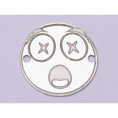 E1050-GS-Link Argint 925 Emoji socat - 16.5mm 0.33 mm 1 buc