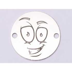 E1052-GS-Link Argint 925 Emoji Mandru 16.5mm 0.33 mm 1 buc