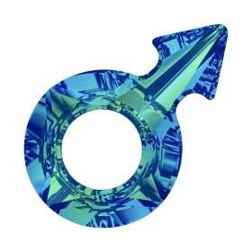 P2814-Swarovski Elements 4878 Bermuda Blue Foiled 30x19mm-1 buc