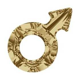 P2813-Swarovski Elements 4878 Golden Shadow Foiled 30x19mm-1 buc